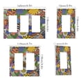 thumbnail image 2 of Yayeee Rocker Switch Wall Plate 2-Gang 4.7"x4.6" Home Decorative Outlet Cover, Blue Floral, 2 of 6