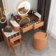 thumbnail image 4 of Storage Luxury Modern Makeup Table Wood Multi-color With LED Mirror Vanity Multifunctional Locker Home Bedroom Furniture HY My Lux Decor Round, 4 of 28