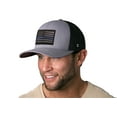 thumbnail image 3 of HAKA Thin Blue Line Flag - Gray & Black Trucker Hat – Tactical USA Flag Mesh Snapback Cap for Men, Women & Golf, Patriotic Baseball Dad Hat, 3 of 6