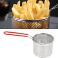 thumbnail image 1 of Mini Panier à Frites Rond, Outil de Cuisson Multifonction Haute Température Porte-Frites pour la Cuisine à Domicile, 1 of 8