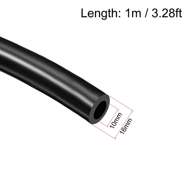 Silicone Tuyau 3/8(10mm) ID X 5/8(16mm) OD 3.3pied 1m Flexible Silicone  Caoutchouc Tube Air Tuyau Tube pour Pompe Transfert Noir 