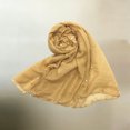 thumbnail image 4 of Fsgntruao Chiffon Sheer Scarf for Women Breathable Solid Color Pearl Trim Wrap Shawl Headscarf Gold,Free Size, 4 of 4