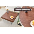 thumbnail image 6 of High Quality Walnut Coffee Table - 31.5"x31.5" with Tempered Glass Legs, 6 of 10