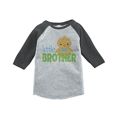 

Custom Party Shop Boy s Little Brother Vintage Baseball Tee Grey and Green