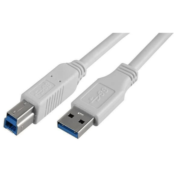PRO SIGNAL - White 2m USB 3.0 A Male to B Male Lead