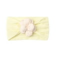 thumbnail image 2 of Lilgiuy Newborn Girls Cute Bandhand Soft Solid Flowers Bows Soft Stretchy Elastic Band Hair Accessories for Baby Shower, 2 of 4