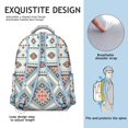 thumbnail image 5 of Trendy Boho Backpack for Women - Tribal Print, 17 Inch Laptop Sleeve, Roomy College Daypack, Perfect for Dorm to Library Commute, 5 of 6