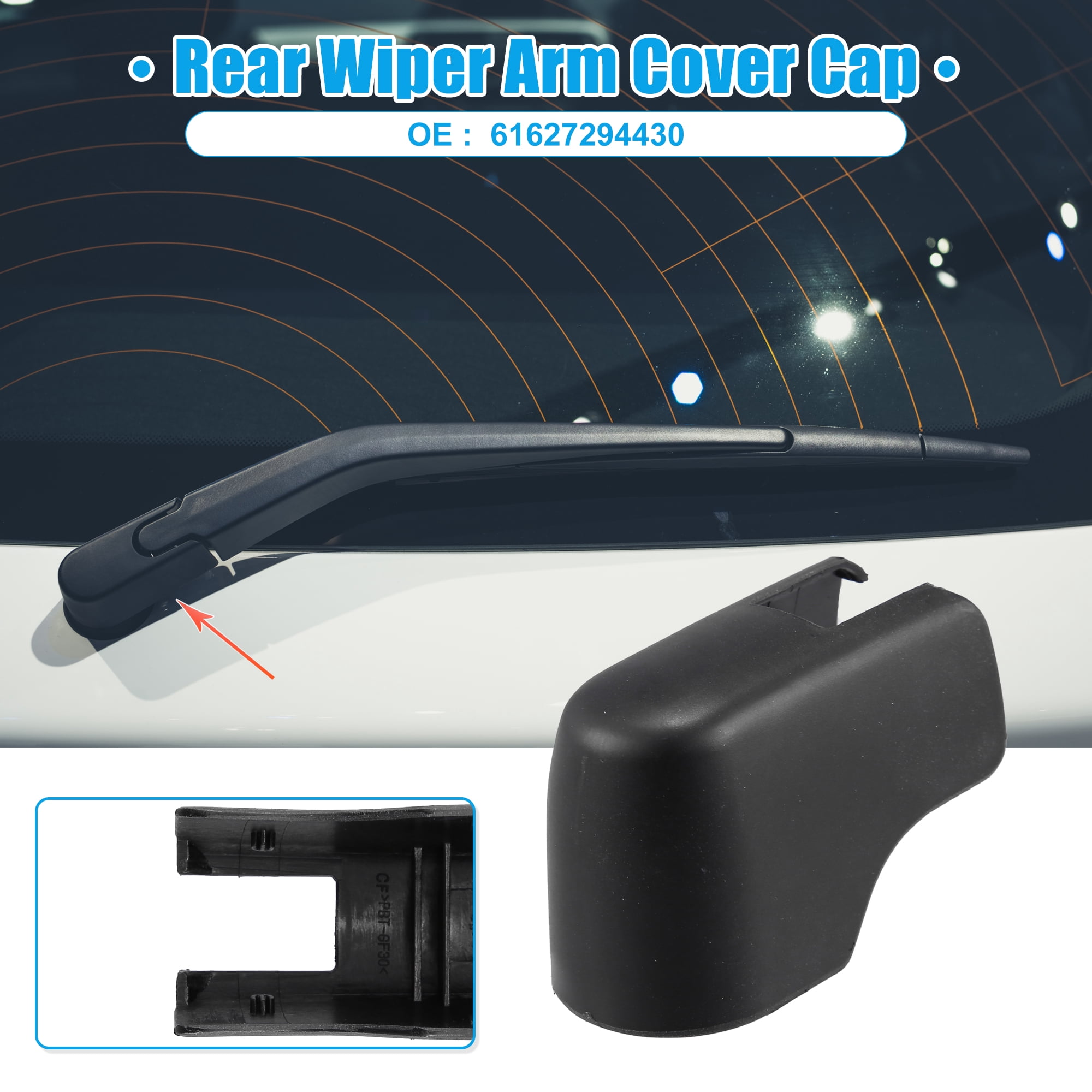 Unique Bargains Rear Wiper Arm Nut Cover Cap for BMW X5 F15 F85 1-Pack Black