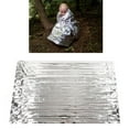 thumbnail image 5 of Emergency Blanket, Tear Resistant Sunscreen Reflective Effects Survival Blanket Spacious Lightweight For Hiking Silver,Gold Silver, 5 of 8