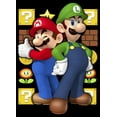 thumbnail image 2 of Boy's Nintendo Mario and Luigi Pull Over Hoodie Black Small, 2 of 4