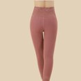 thumbnail image 4 of Bcresic Fleece Lined Leggings for Women Plus Size Lace Legging Thick Thermal Base Layer Tummy Control Tights High Waist Trousers Winter Warm Bottom Skinny Pant Clearance Saving,Watermelon Red,X-Large, 4 of 7