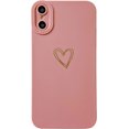 thumbnail image 2 of for iPhone Xs Max Case(2018 6.5"), Cute Bling Side Back Plated Love Heart with Full Lens Camera Cover Protection Soft Shockproof Anti-Fall Phone Case for iPhone Xs Max 6.5" 2018 - Pink, 2 of 6