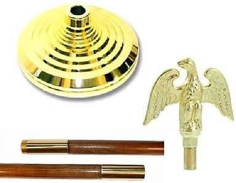 Indoor Flagpole Kit - NO FLAG - 8ft Pole - Metal Eagle