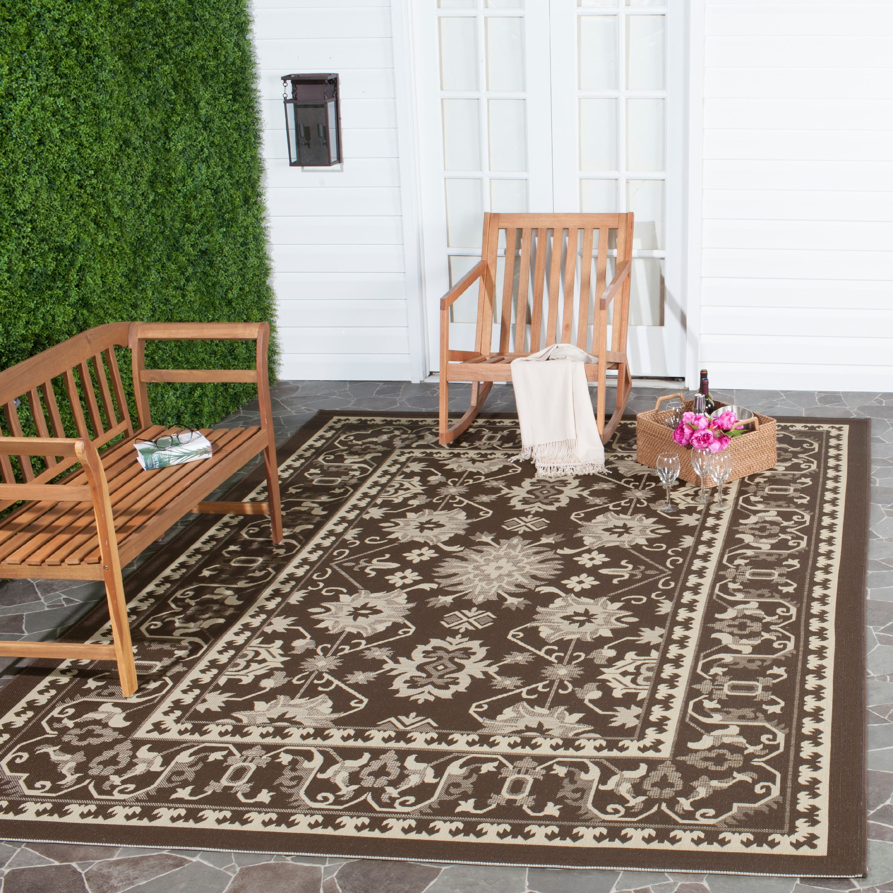 Safavieh Courtyard Angela Floral Indoor/Outdoor Area Rug or Runner