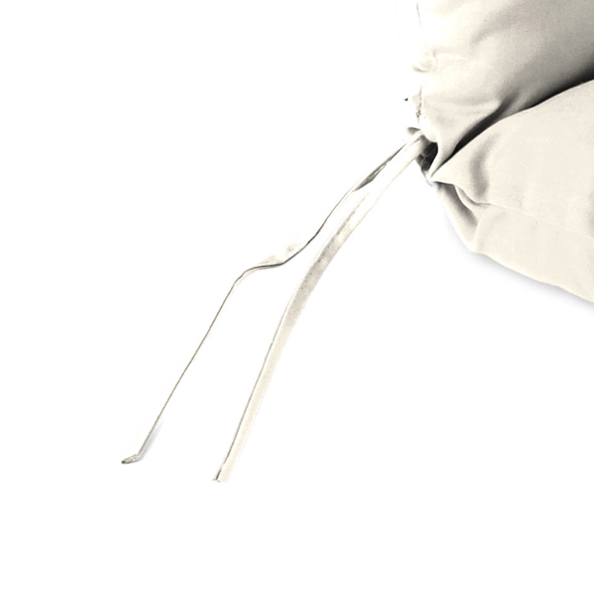 Jordan Manufacturing 45" x 22" Veranda Cream Solid Rectangular Outdoor Chair Cushion with Ties and Hanger Loop (2 Pack)