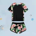 thumbnail image 2 of Taybagh Toddler Swimsuit Girl Color Blocking Printed Swimsuit Short Sleeved Beach Shorts Swimsuit for Girls Surfing and Swimming, 2 of 8