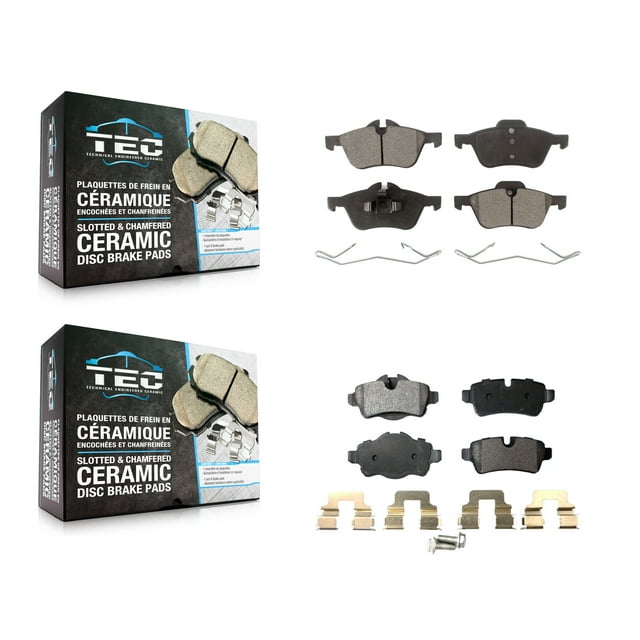 TEC Front Rear Ceramic Brake Pads Kit for Car Mini Cooper with 276mm Diameter Rotor KTC-100490