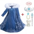 thumbnail image 1 of Vestido de princesa para niñas, disfraz de Elsa, Reina de la nieve, campana, ropa de Halloween, vestidos de fiesta de cumpleaños para niños con conjunto de corona, 2023 Fivean unisex, 1 of 2