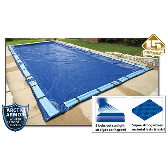 Arctic Armor 15 Year 16' x 36' Rectangle In Ground Swimming Pool Winter Covers