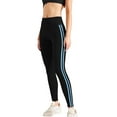 thumbnail image 2 of Tummy Control Compression Leggings for Women, High Waist Workout Running Yoga Pants Blue M, 2 of 8