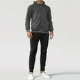 thumbnail image 2 of Xzbqbs Mens Tracksuits Set Full Zip Jacket Hoodie Sweatsuit Slim Straight Jogger Sweatpants Outfits for Men with Zipper Pockets, 2 of 4