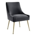 thumbnail image 1 of TOV Furniture Beatrix 19" Transitional Velvet Side Chair in Gray, 1 of 10