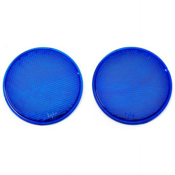 Hy-Ko 3-1/4 In. Dia. Round Blue Press-On Reflector (2-Pack) CDRF-4B