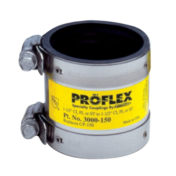 Fernco 3000-150 Proflex Shielded Coupling - 1-1/2" x 1-1/2"