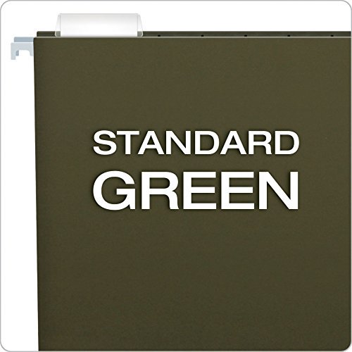 Pochettes Suspendues Recyclées à 100% Earthwise by Pendaflex Format Lettre 1/5 Coupe Standard Vert 25 par Boîte (74517)