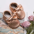 thumbnail image 5 of Leather Baby Moccasins Hard Soled Tassel Crib Toddler Shoes for Boys and Girls, 5 of 6