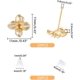 thumbnail image 2 of 20 piezas de aretes de botón de latón, aretes de botón de flor con aro, aretes chapados en oro de 18 quilates con 20 tuercas de plástico., 2 of 9