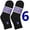 6-pairs Black, variant on Falari 6-Pack Diabetic Socks Ankle Unisex Physicians Approved Socks Size 13-15 Black