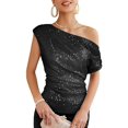 thumbnail image 1 of Haut à Paillettes pour Femme Hauts de Fête Scintillants Tenue Festive, 1 of 5