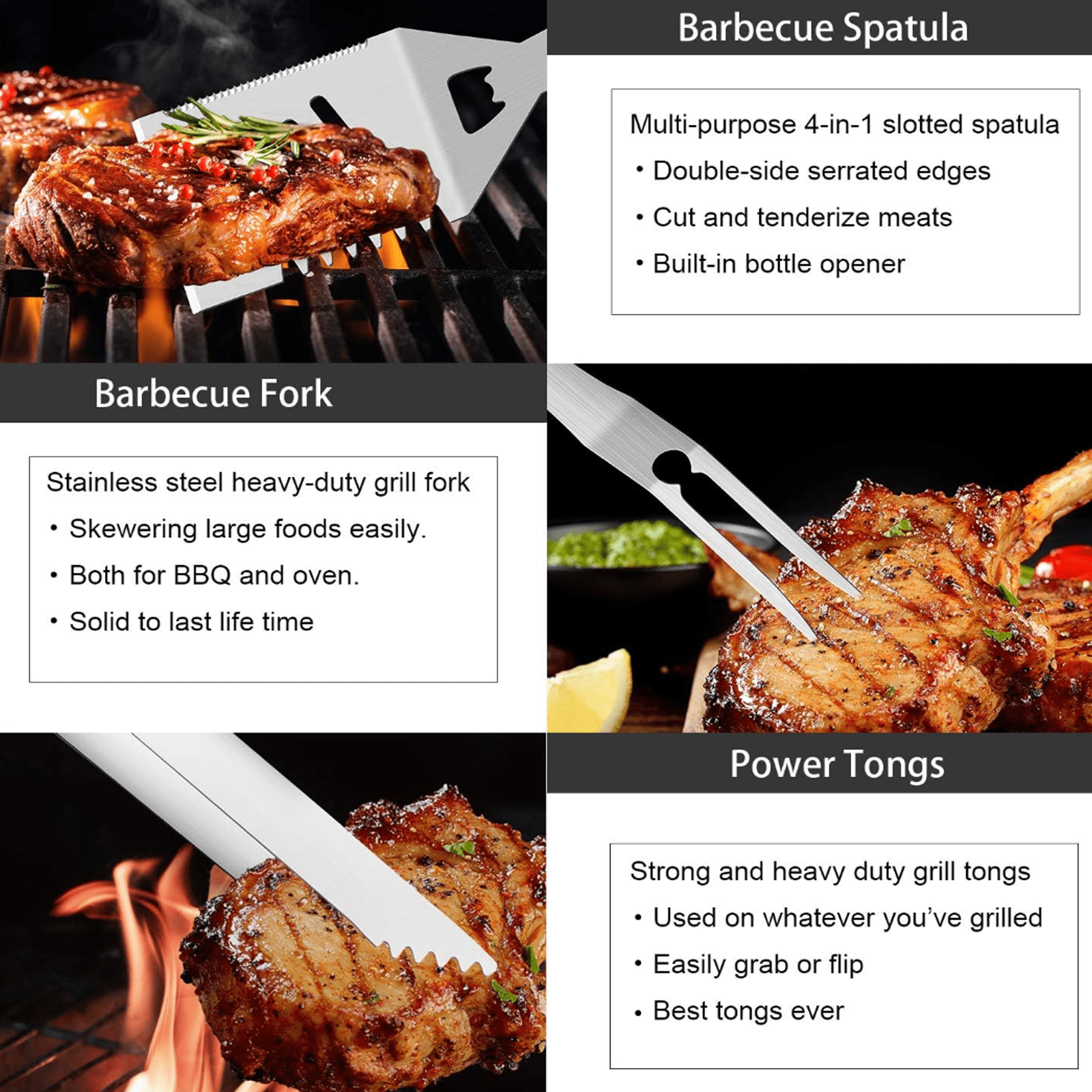 Rockray Grilling Accessories, 21PCS Heavy Duty Stainless Steel BBQ Tools for Outdoor with Aluminum Case and Apron, Best Gifts for Men Dad