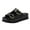 Black, variant on FSJ Women Round Open Toe Slides Sandals Comfortable Outdoor Thick Sole Slip On Platform Sandals Footbed Casual Summer Shoes Size 8 Black