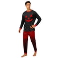 thumbnail image 2 of Racifhz Matching Family Halloween Pajamas Set Comfortable Loungewear Long Sleeve and Pants Sleepwear Festive Holiday Printed Nightwear Cozy Autumn Fall Gifts for Family Party, Men Size:L, 2 of 5