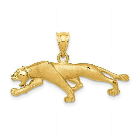 Finest Gold 14K Yellow Gold Panther Pendant