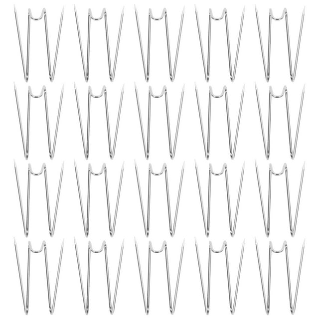 20 Pcs Crochets Muraux en Acier Inoxydable pour Panneaux de Tissu (Argent)