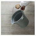thumbnail image 5 of 4-Pack Round Bucket, 3.5 Gallon Industrial Round Utility Pail with Handle, Gray, 5 of 7