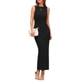 thumbnail image 1 of Vestido largo PRETTYGARDEN 2025 de punto acanalado de verano sin mangas, 1 of 9