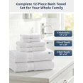 thumbnail image 4 of LANE LINEN 100% Mercerized Cotton Bath Towels Set, 4 of 9