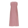 thumbnail image 4 of Chbgutlmr Plus Size Summer Dresses Sleevelss Tank Dress Crewneck Casual Flowy Summer Beach Sundress, 4 of 5