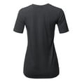 thumbnail image 3 of A2Y Women's Basic Solid Premium Cotton Short Sleeve Crew Neck T Shirt Tee Tops Charcoal 1XL, 3 of 6