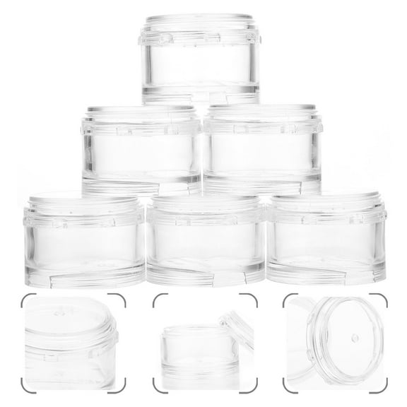 MUSEYA Transparent Round Organizer for Purse Travel Container Small Storage Cases Made of PC 7 Pieces