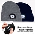 thumbnail image 2 of Chapeau de Phare Rechargeable USB, Cadeaux d'Hiver Chauds pour les Hommes et les Femmes Marchant, Randonnée, Camping, 2 of 6