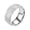 Silver, variant on Men's Women's Stainless Steel 8MM Basketball Sports Lover Sandblasted Rings Black Size 11
