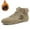 Beige, variant on Men's Sneakers Fashionable Suede Casual Comfort High Top Ankle Boots Warm Outdoor Footwear for Active