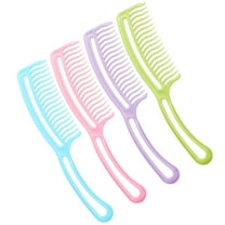 LOLIPPYY 4Pcs Comb for Curly Hair with Handle Wavy Tooth Design Safe Gentle on Scalp