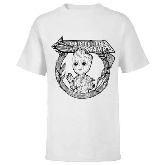 Marvel Studios’ I Am Groot Cute Little Scamp - Short Sleeve T-Shirt for Kids - Customized-White