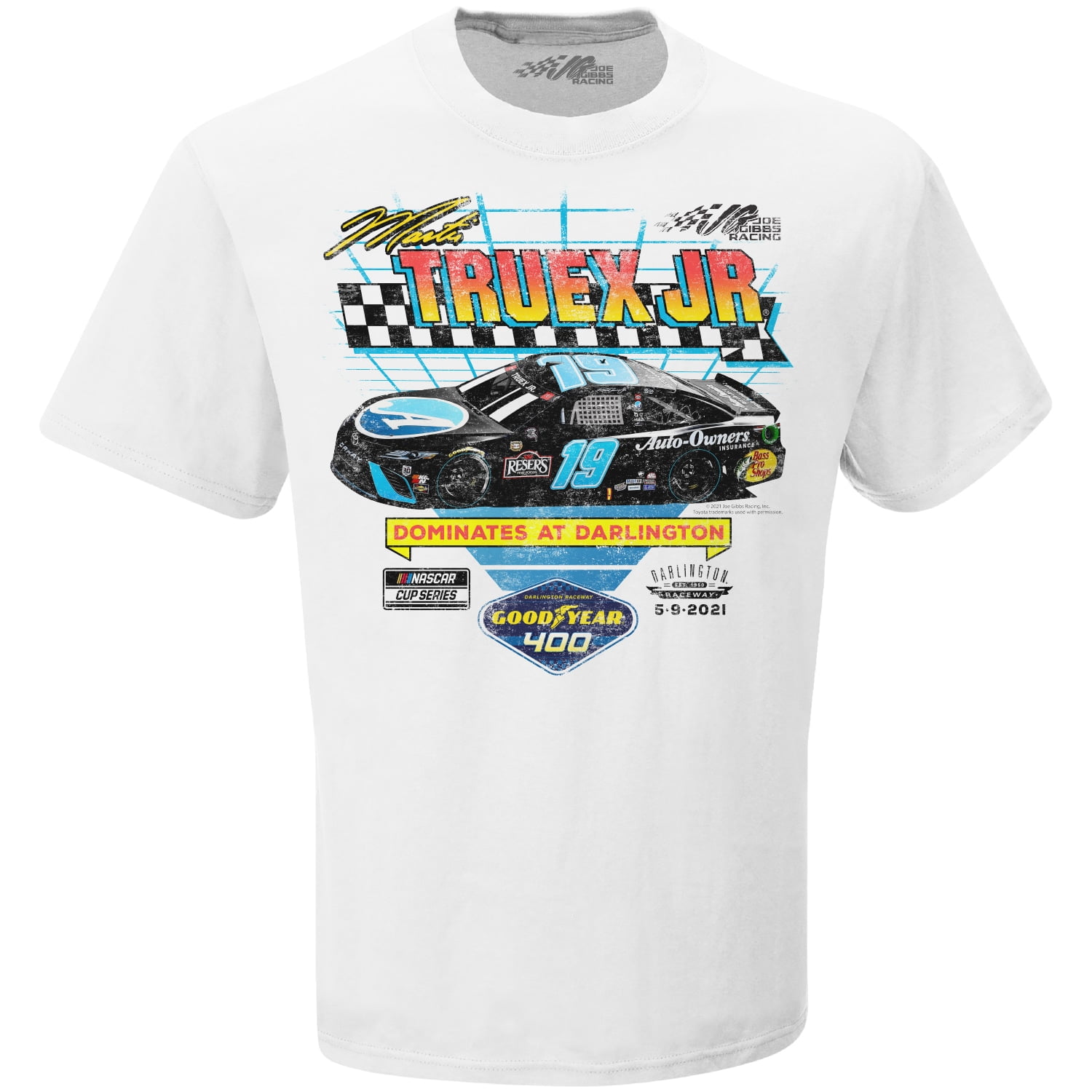 Checkered Flag Sports NASCAR 2021 Martin Truex Jr #19 Fuel T-Shirt Black